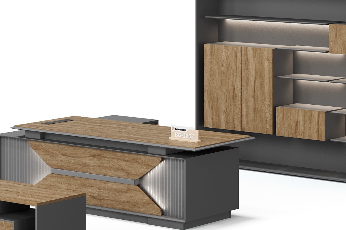 Meja Manajer L-Shape — detail fitur 1