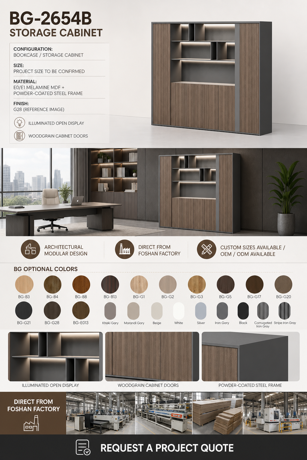 Office Filing Cabinet — BG-2654B detail