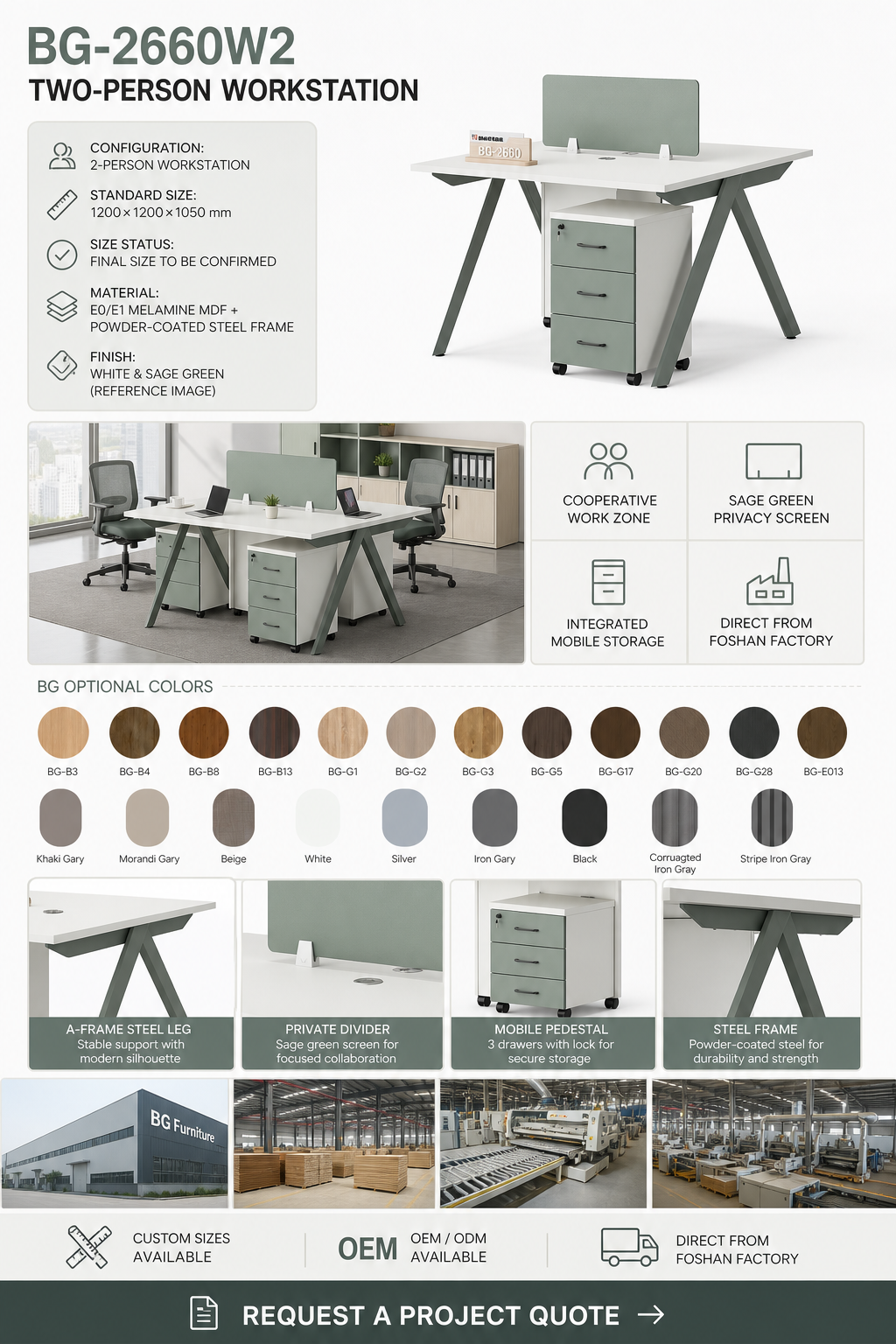 Office Workstation — BG-2660W2 detail