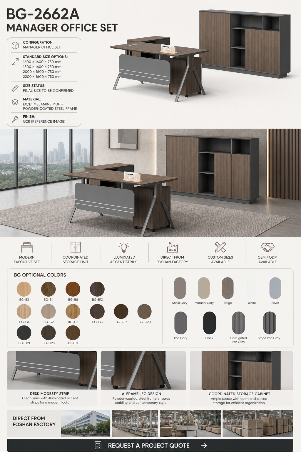 Executive Desk — BG-2662A detail
