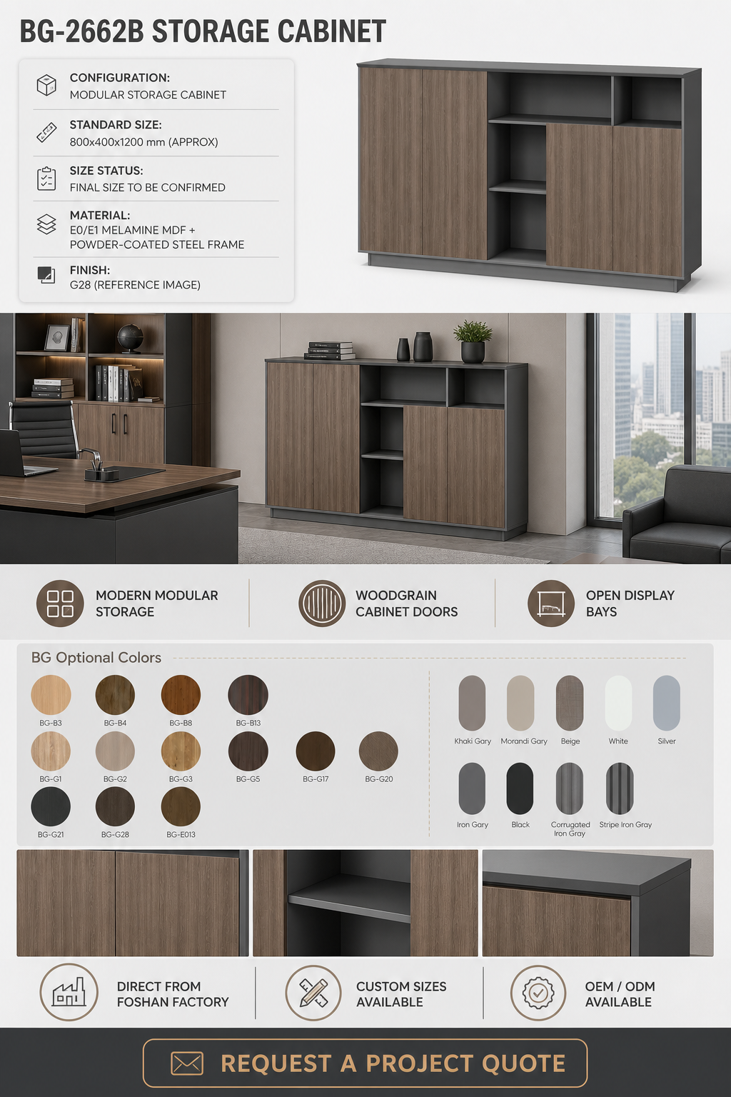 Office Filing Cabinet — BG-2662B detail