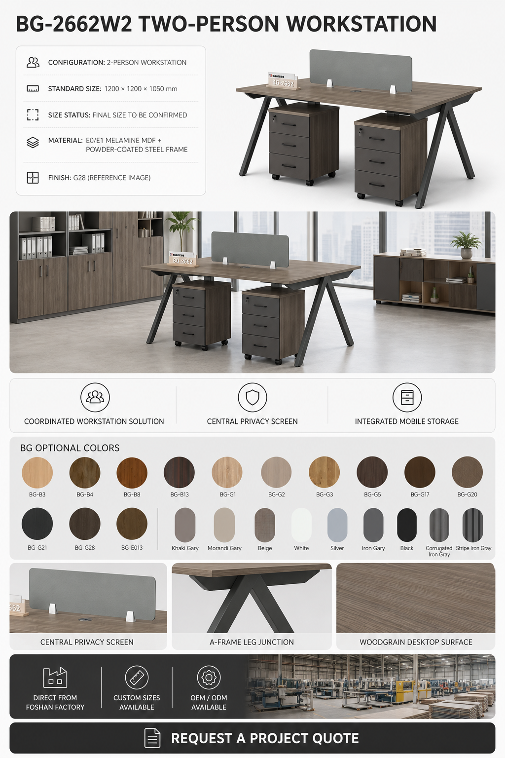 Office Workstation — BG-2662W2 detail