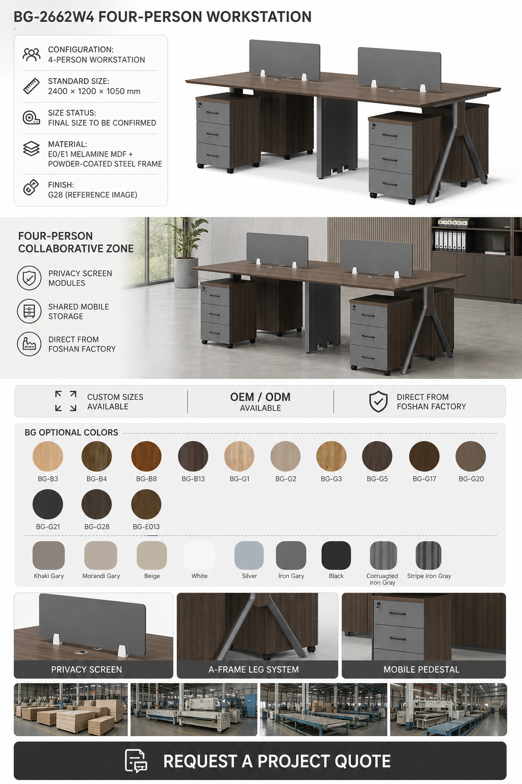 Office Workstation — BG-2662W4 detail