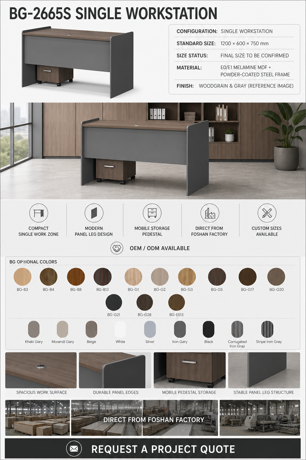 Staff Desk — BG-2665S detail
