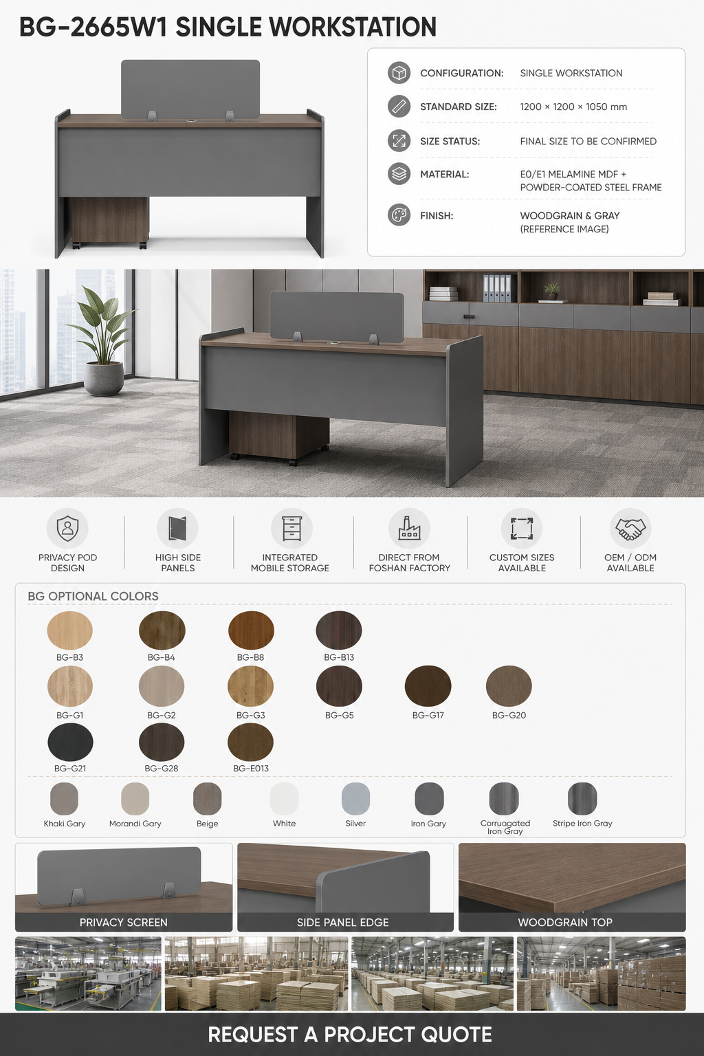 Office Workstation — BG-2665W1 detail