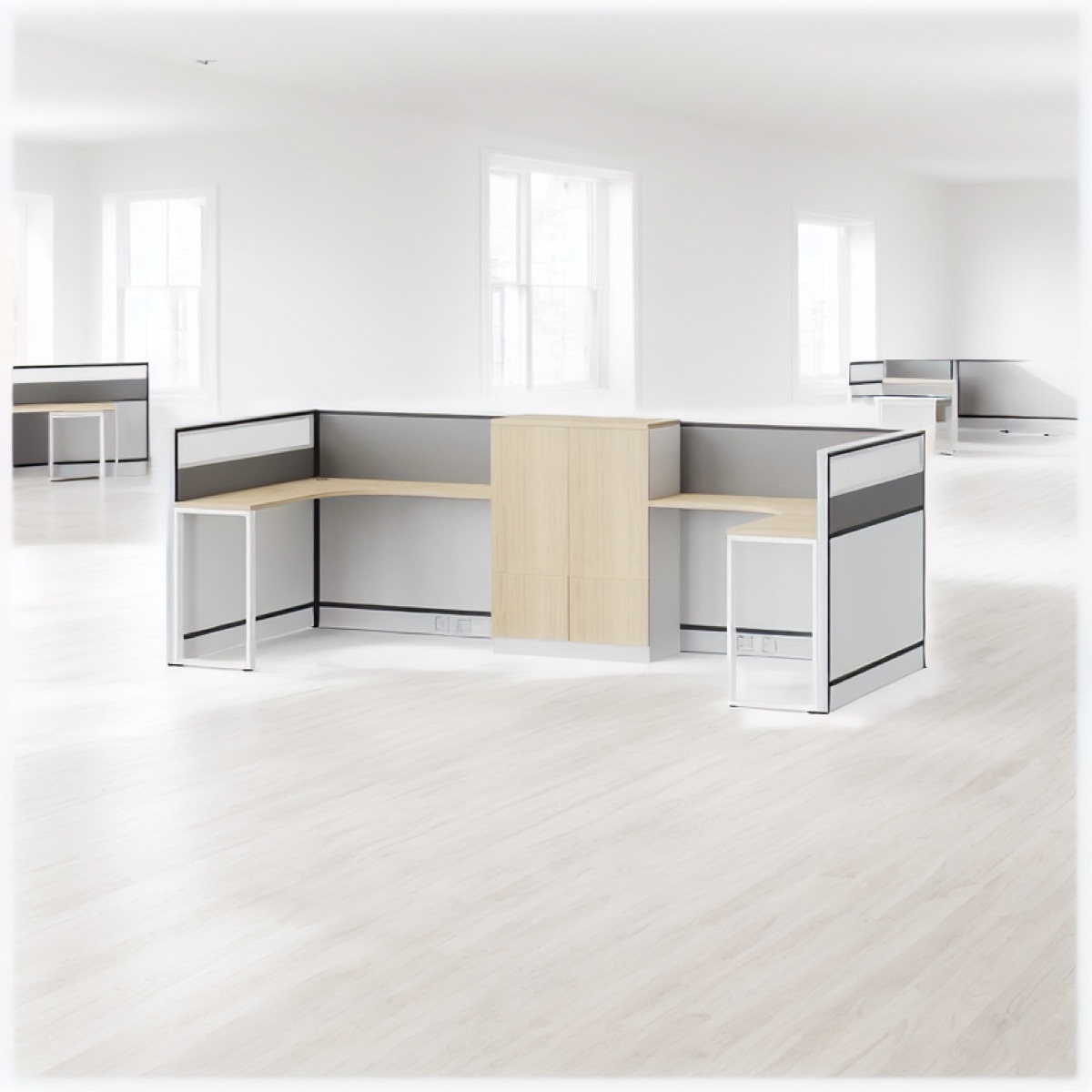 Workstation Kantor Multi Staf — situasi kantor