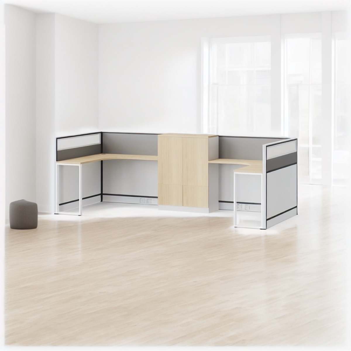 Workstation Kantor Multi Staf — situasi kantor