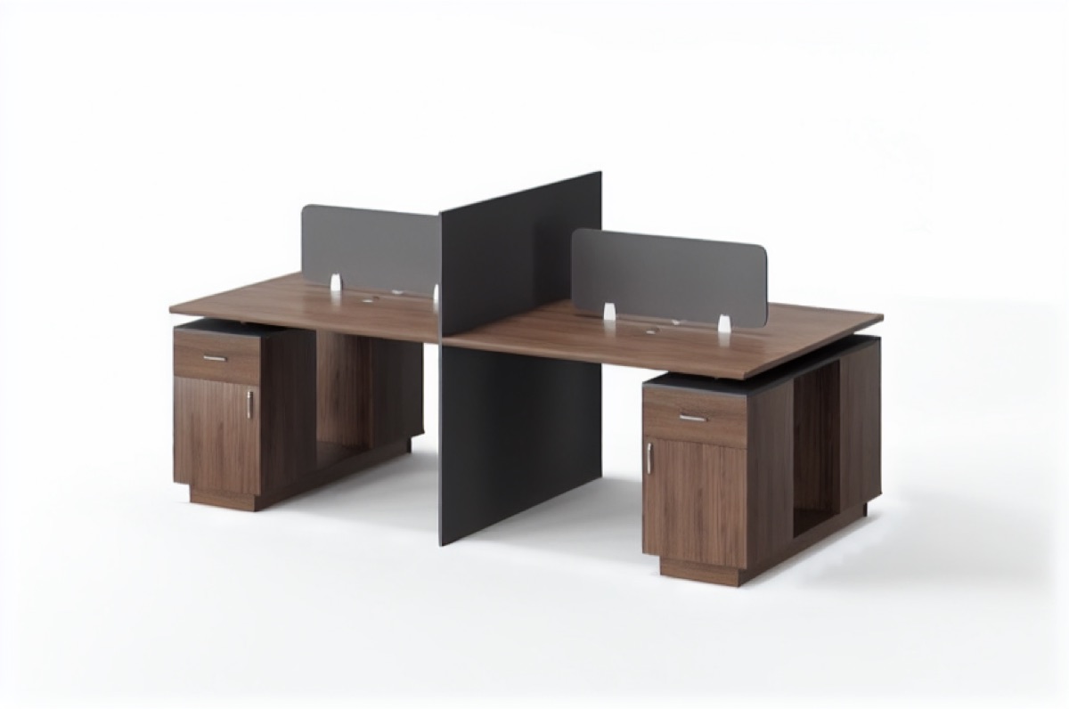 4-Seat Office Workstation — office scene