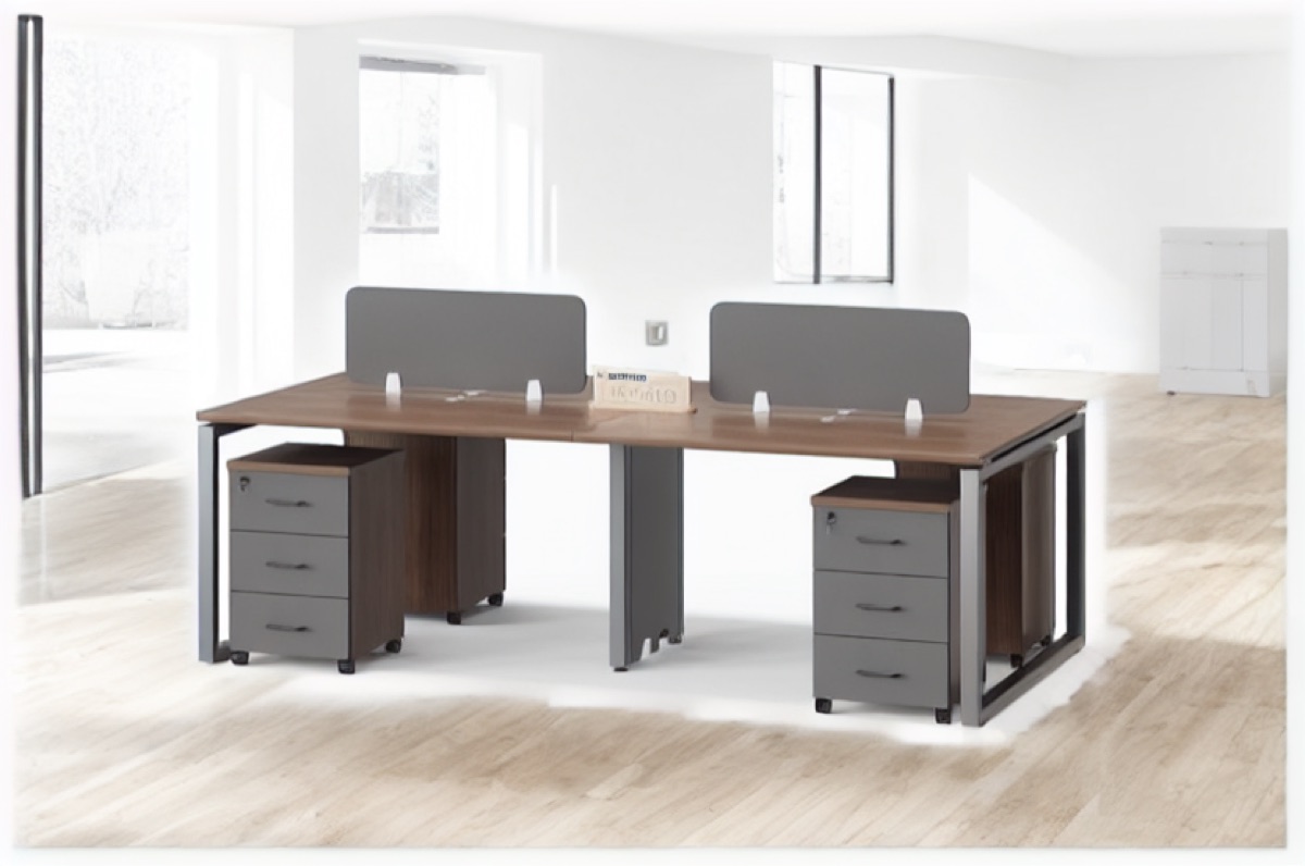 4-Seat Office Workstation — office scene