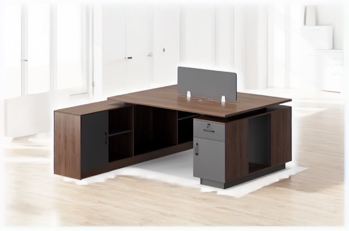 2-Seat Office Workstation — office scene