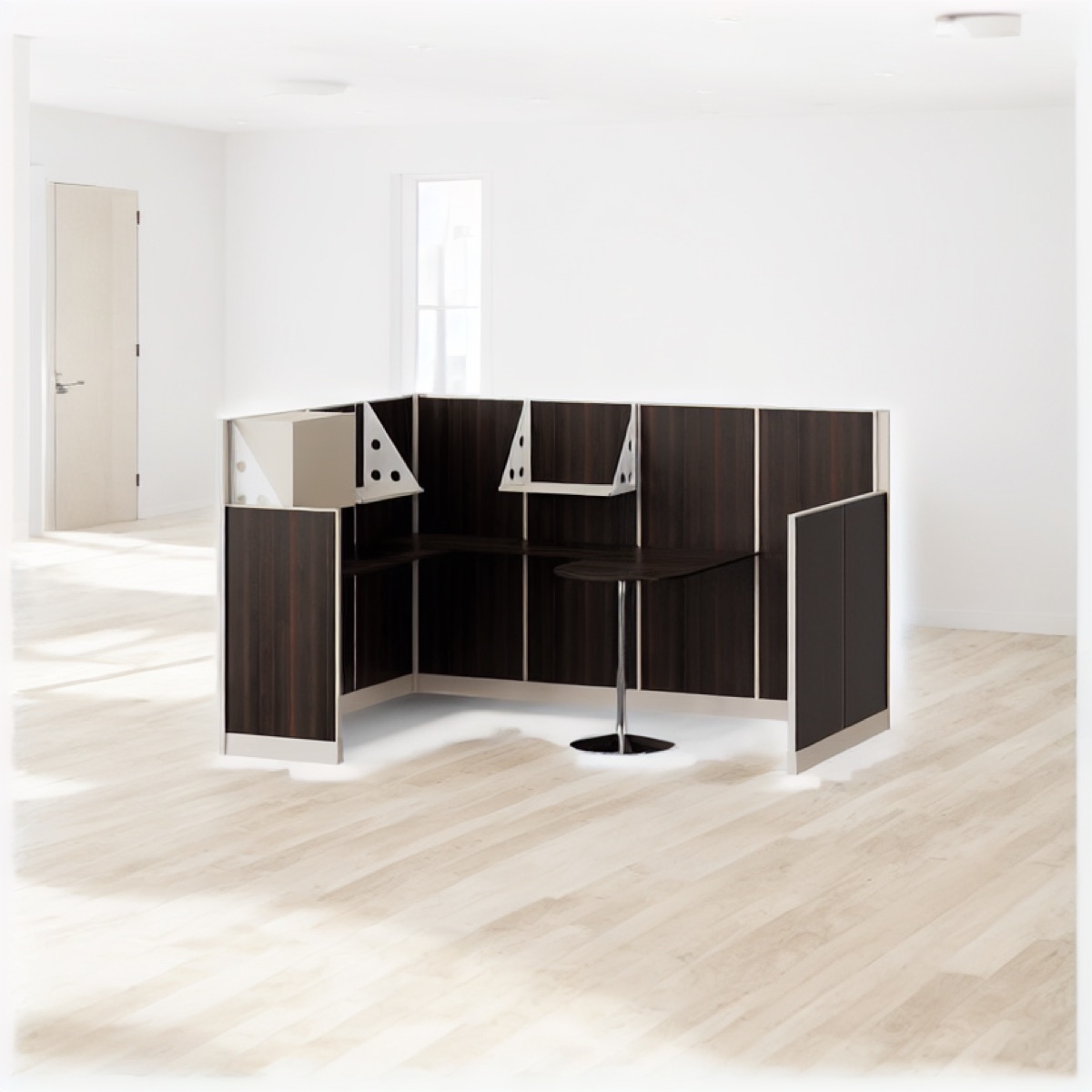 L-Shape 2-Seat Workstation — office scene