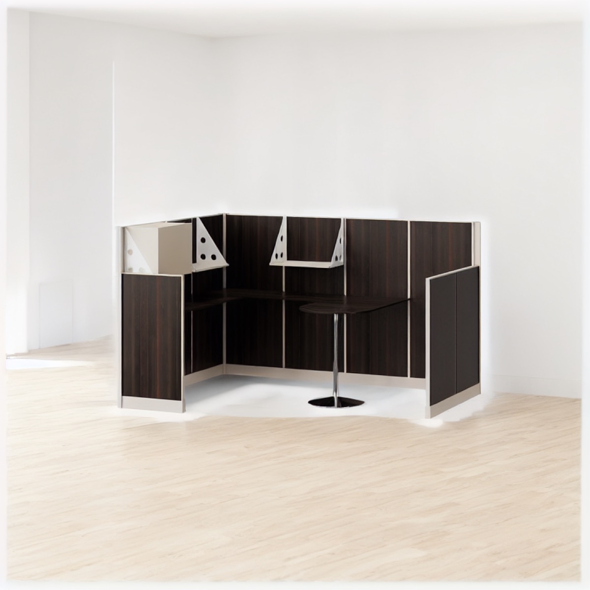 L-Shape 2-Seat Workstation — office scene