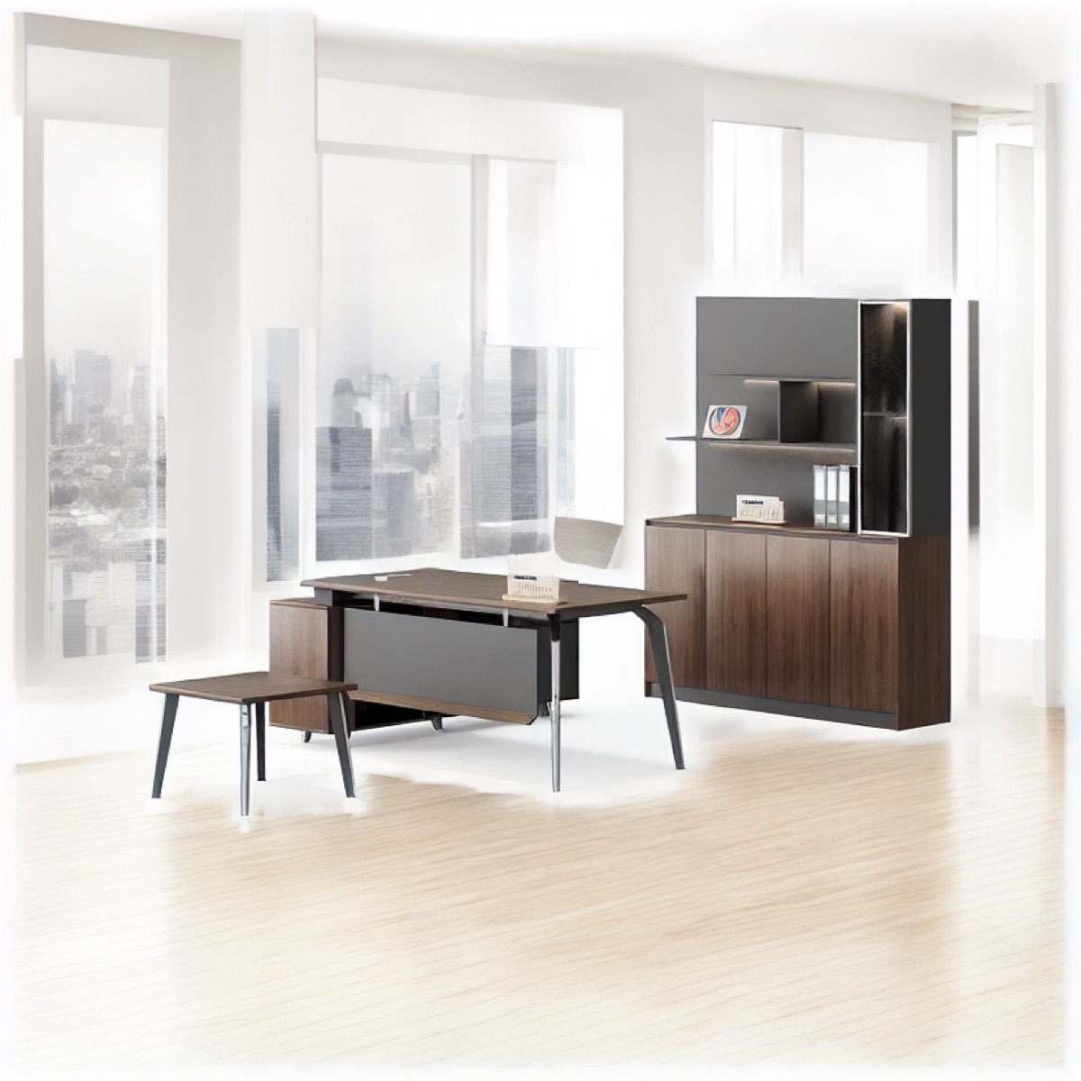 L-Shape Director Desk — office scene