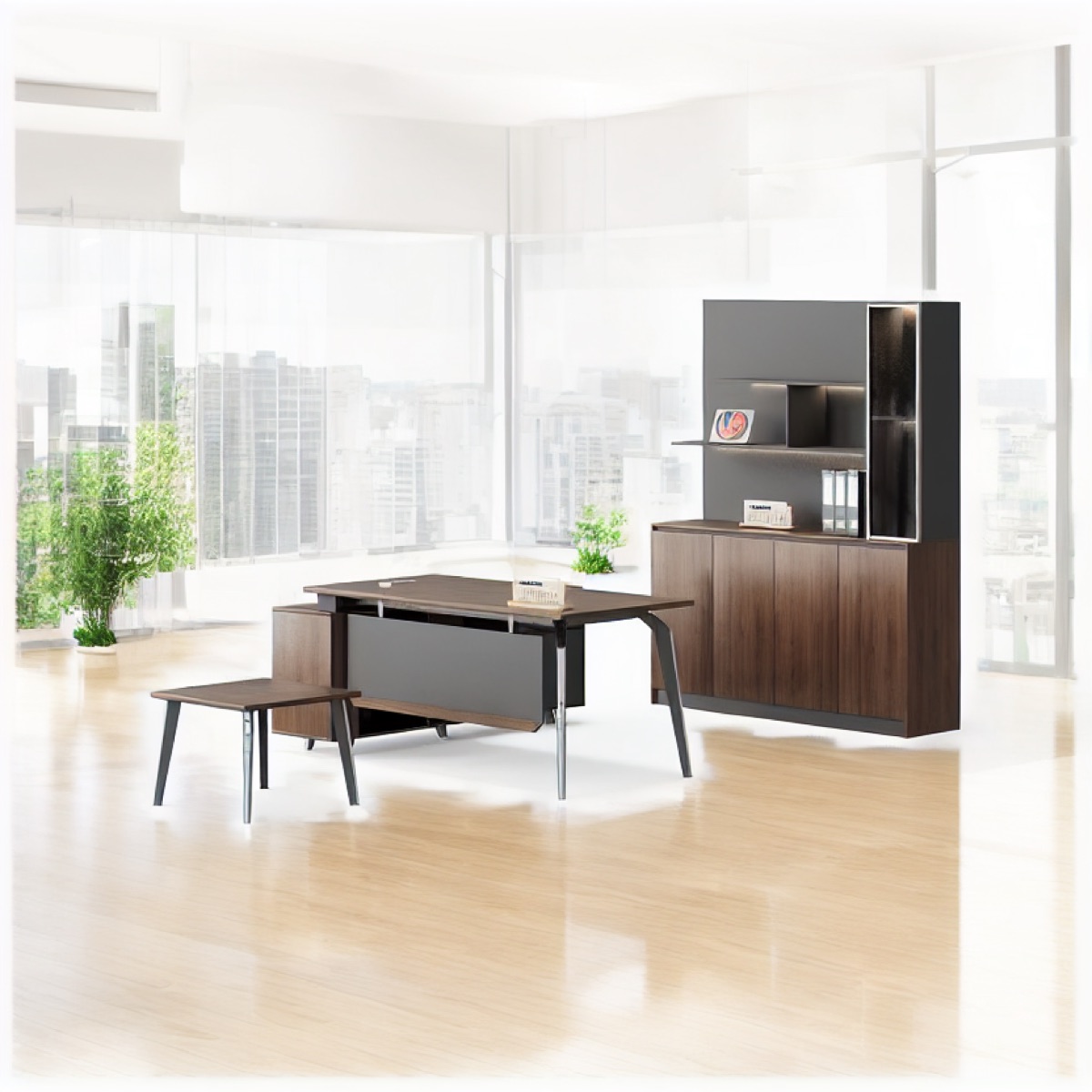 L-Shape Director Desk — office scene
