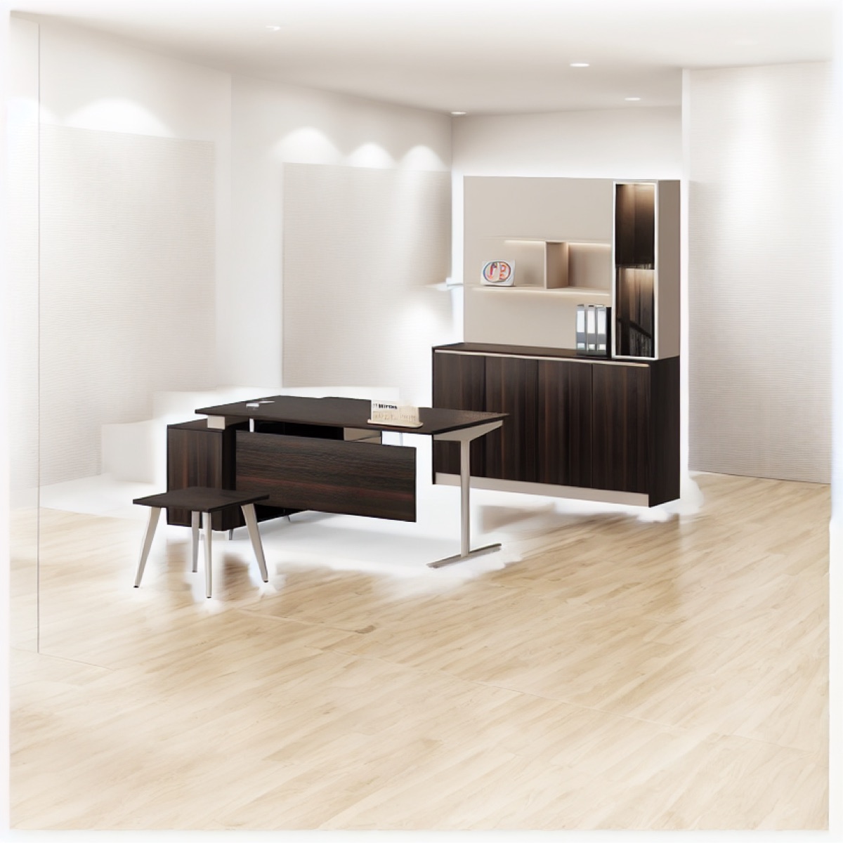 Reception Desk with Display Niche — office scene