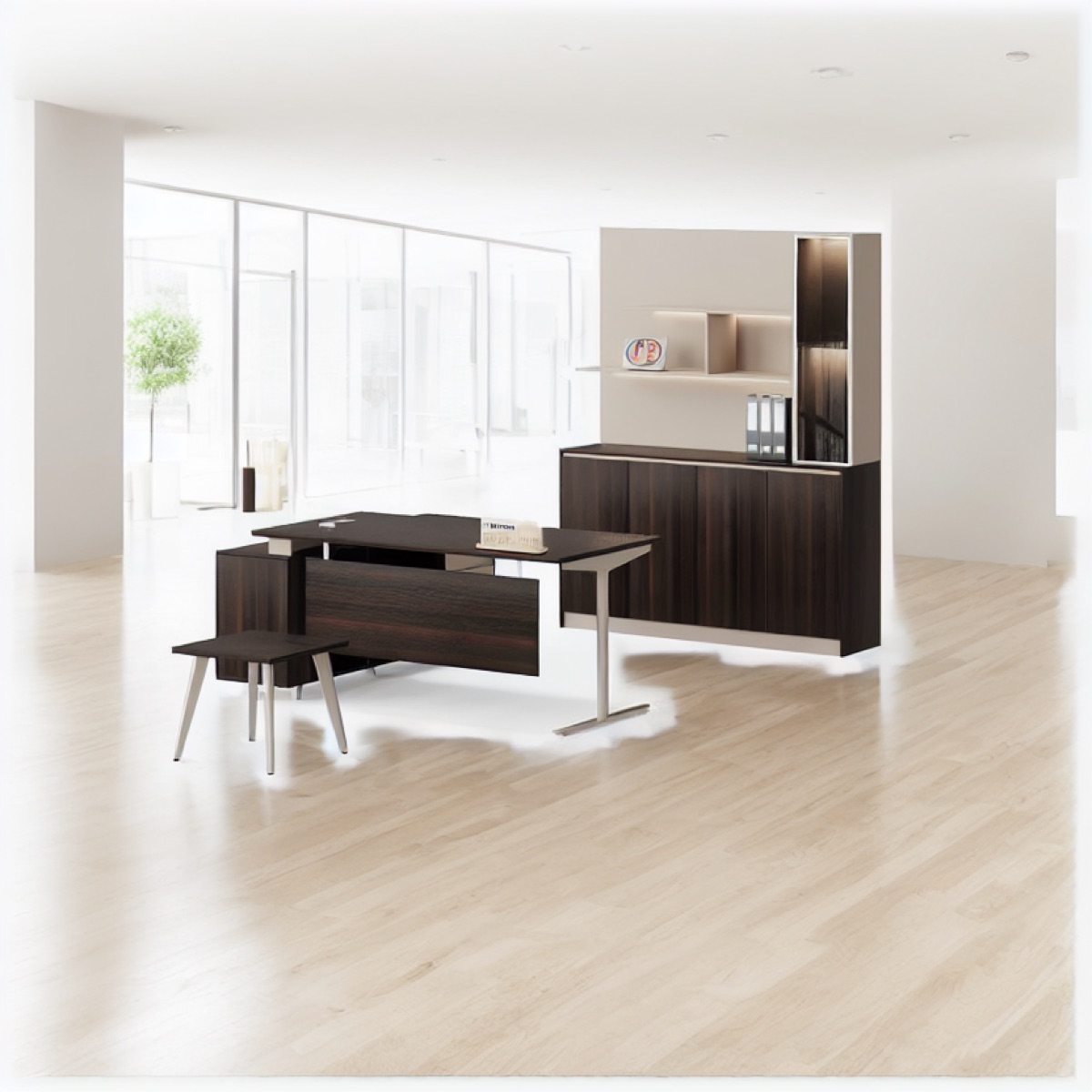 Reception Desk with Display Niche — office scene