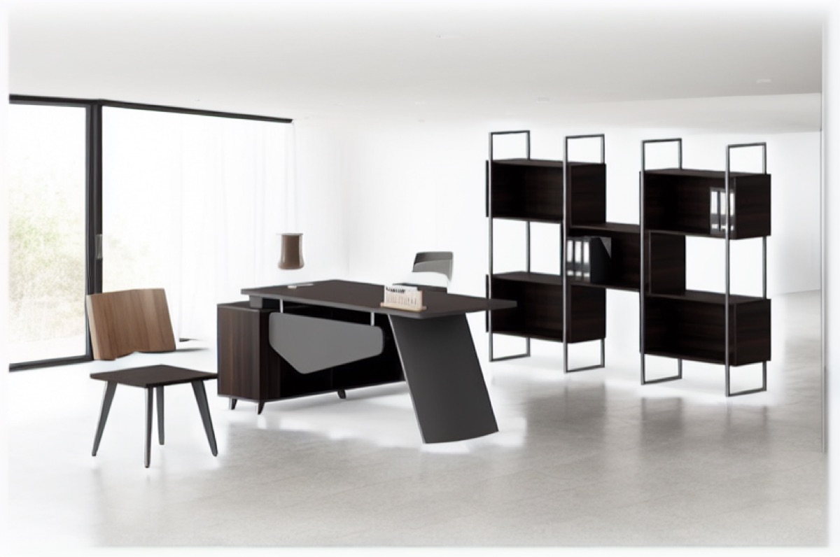 Director L-Shape Desk — office scene