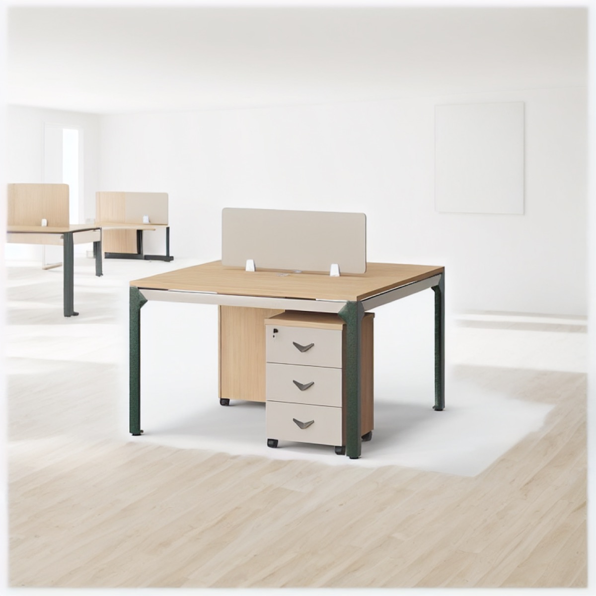 2-4 Person Office Bench Workstation — office scene