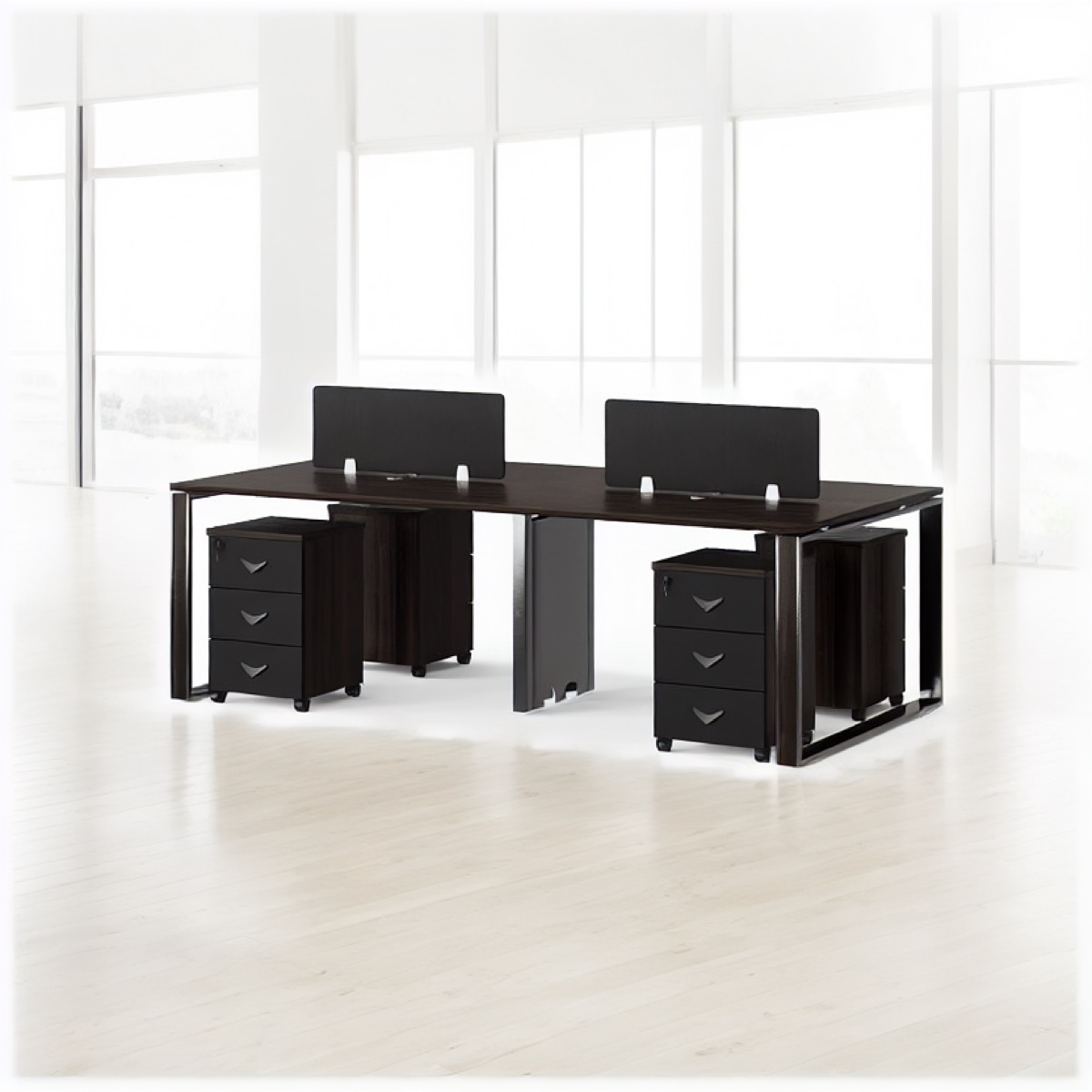 4-Seat Office Workstation — office scene