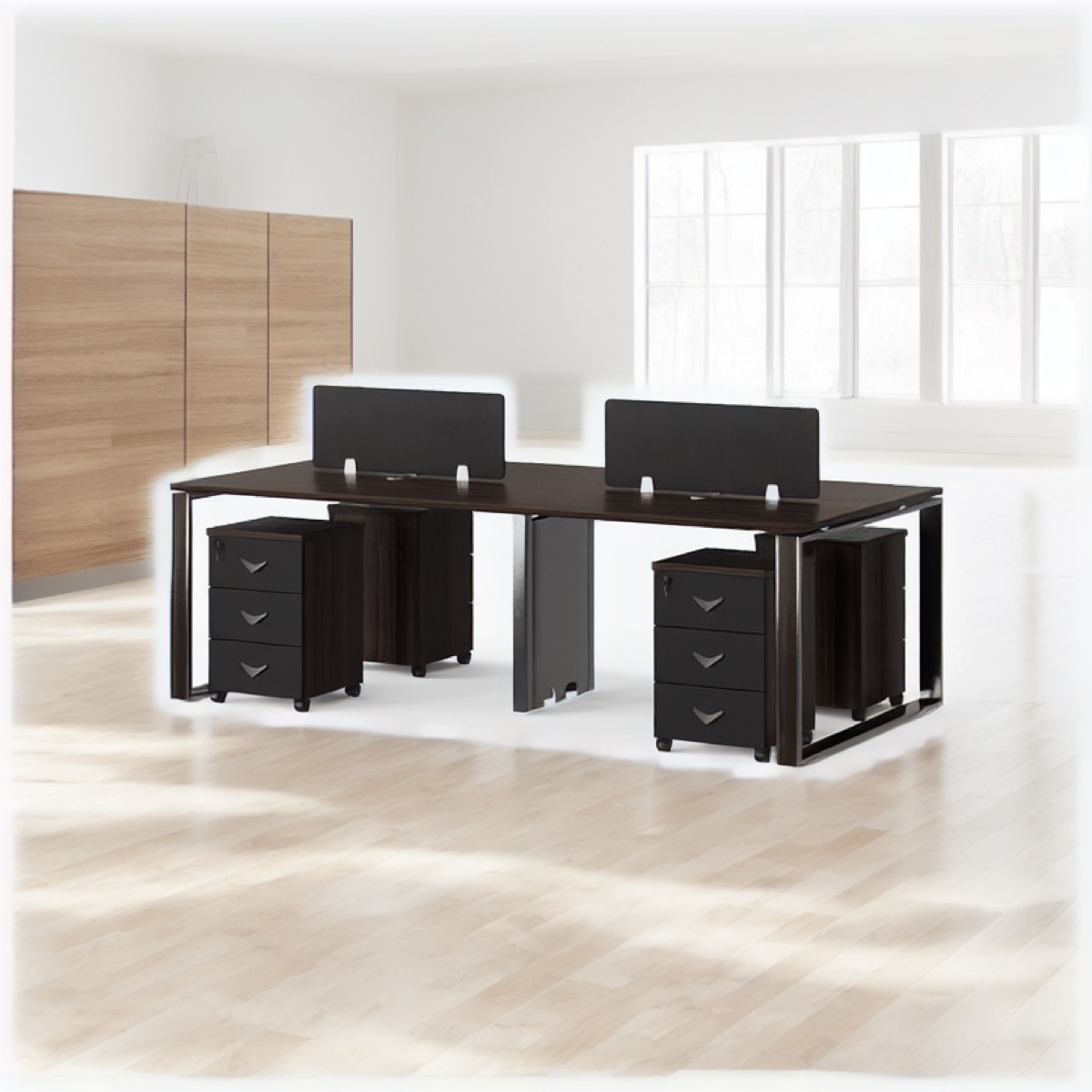 4-Seat Office Workstation — office scene