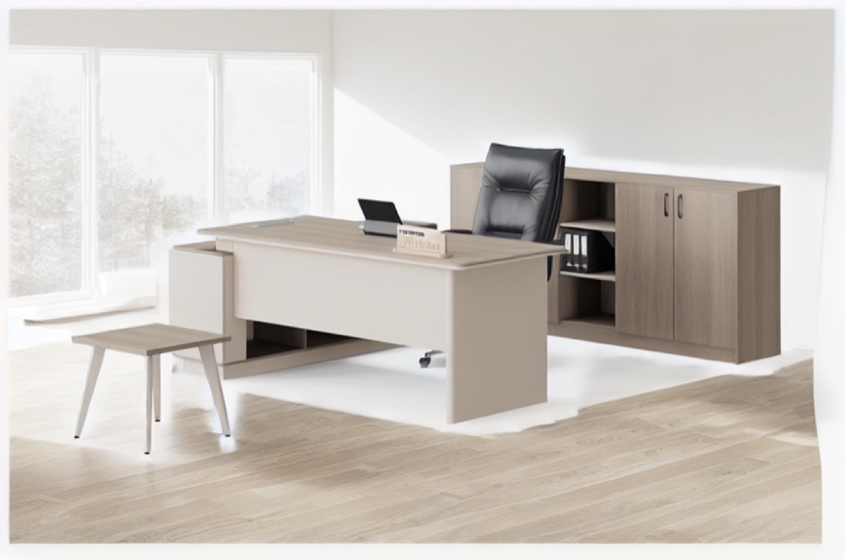 L-Shape Director Desk — office scene