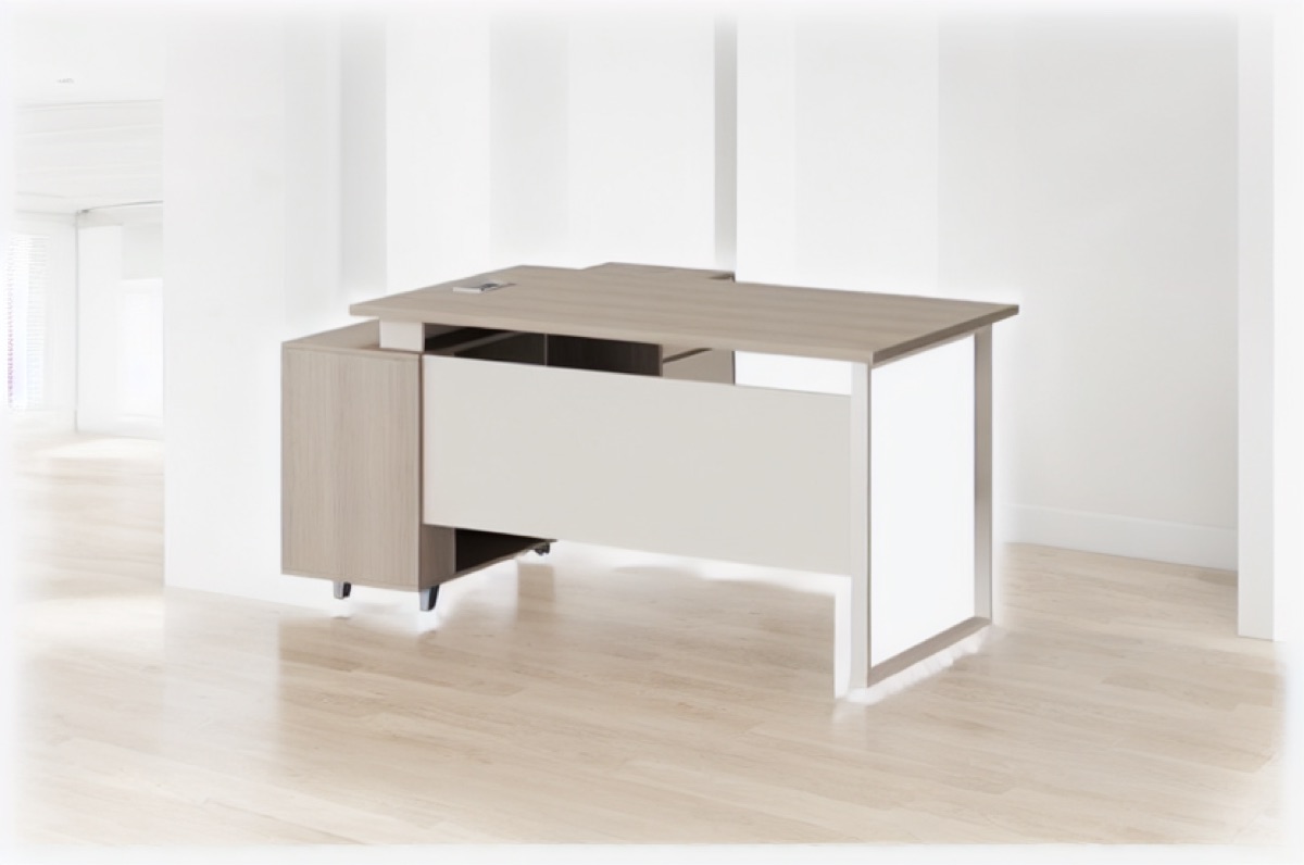 1600 mm L-Shape Director Desk + Side Cabinet — office scene