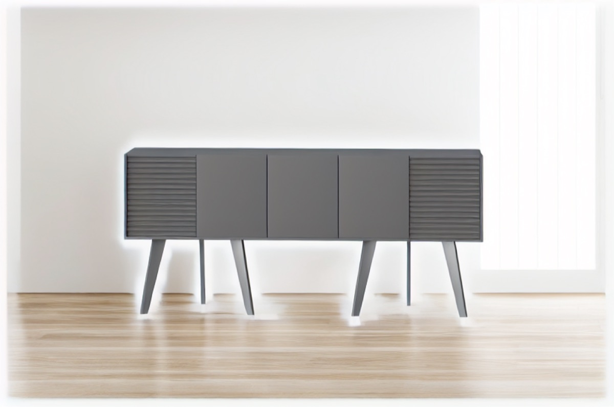 Office Cabinet Slat Panels + Tapered Legs — office scene