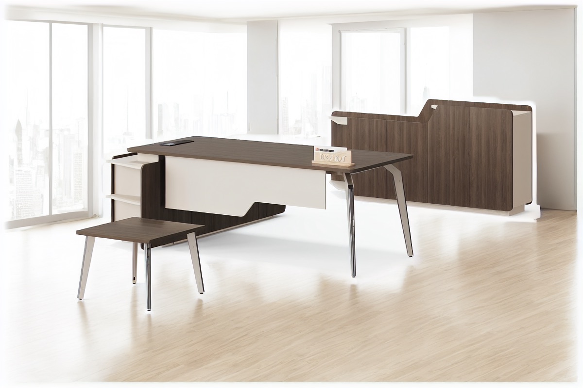 Executive Desk + Side Cabinet — office scene