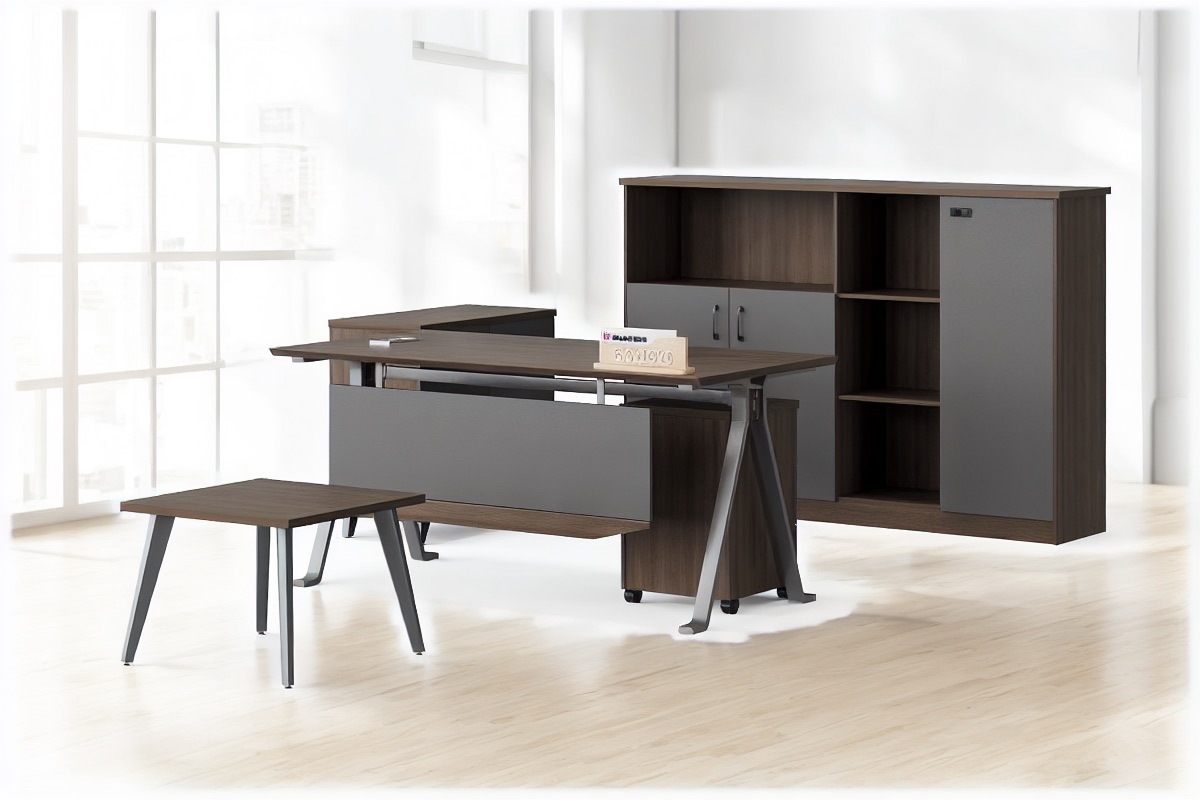 Meja Manajer + Kabinet — situasi kantor