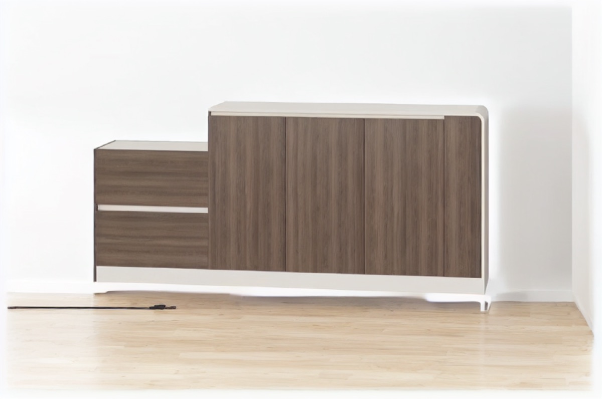 Office Side Cabinet G28 3 Doors + Drawer — office scene