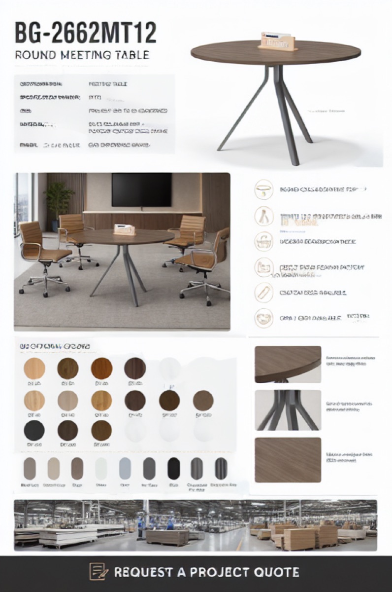 Oval Meeting Table — office scene