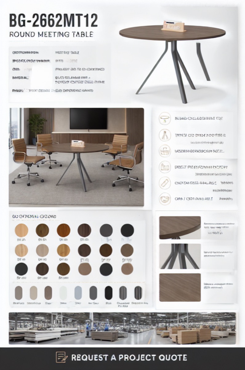 Oval Meeting Table — office scene