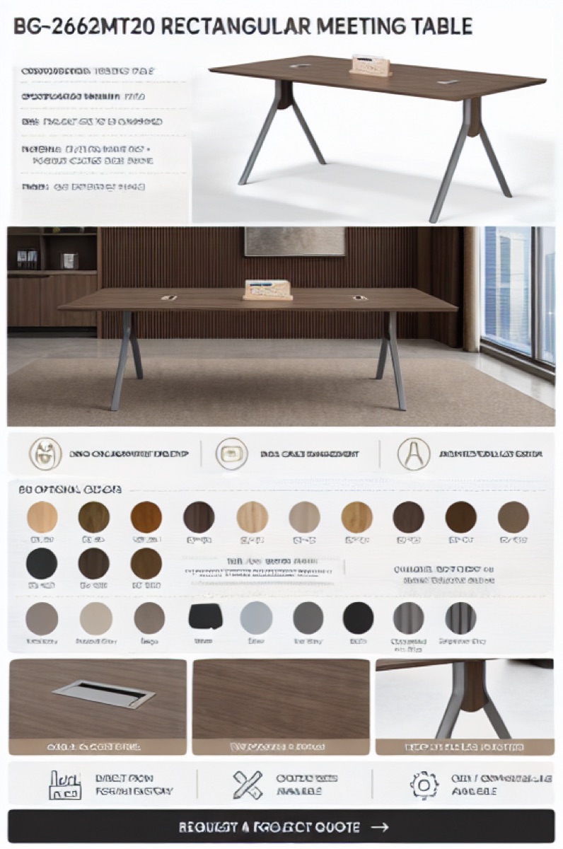 Oval Meeting Table — office scene