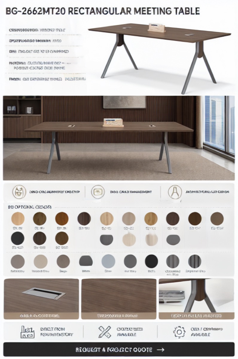 Oval Meeting Table — office scene