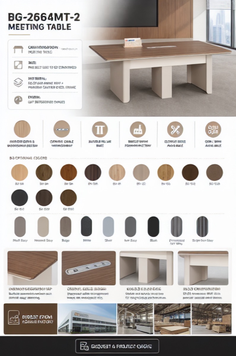 Oval Meeting Table — office scene