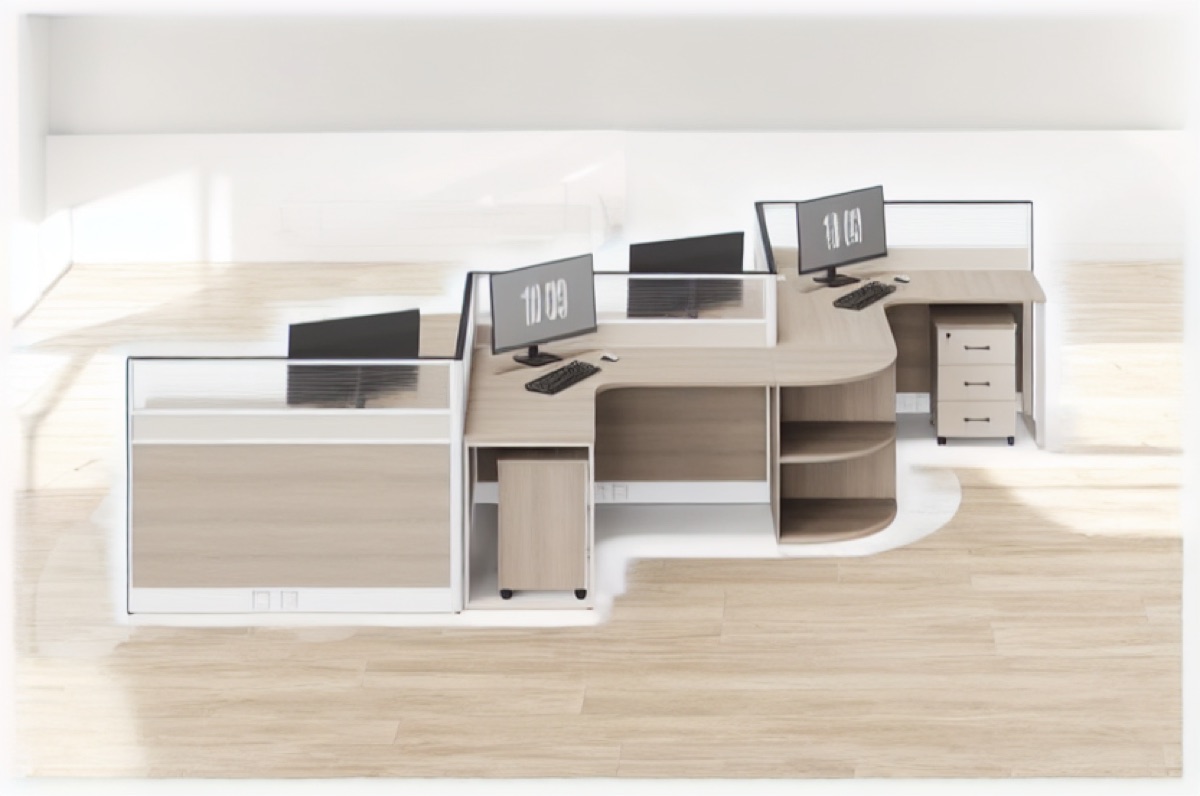 Meja Staf Modular — situasi kantor