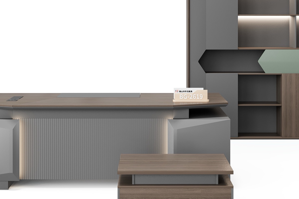 Executive Desk + Side Cabinet — feature detail 1