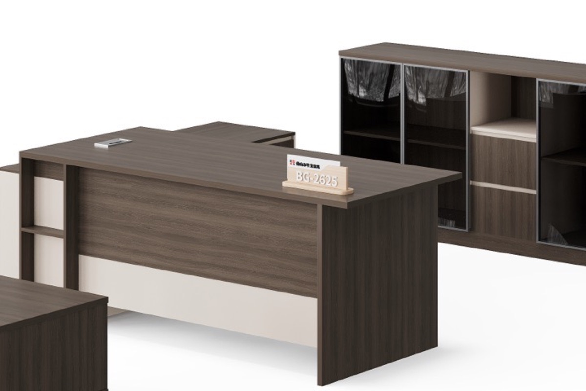 Executive Desk + Side Cabinet — feature detail 1