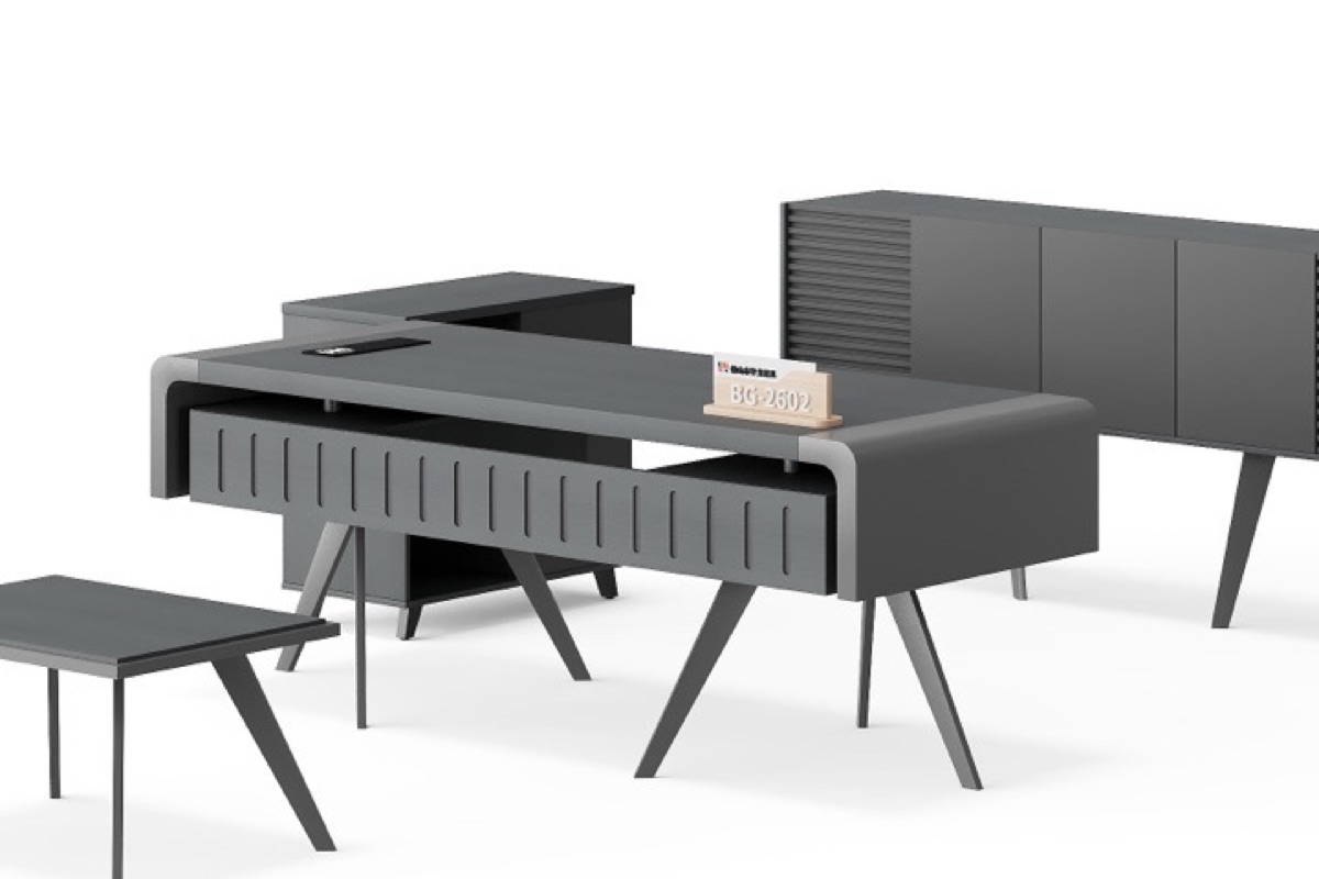 Staff Desk with Side Cabinet — feature detail 1